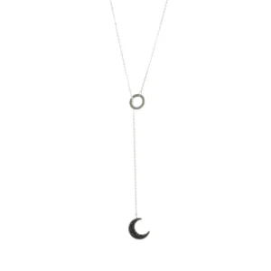 collar-de-acero-leah-luna-plateado-y-negro