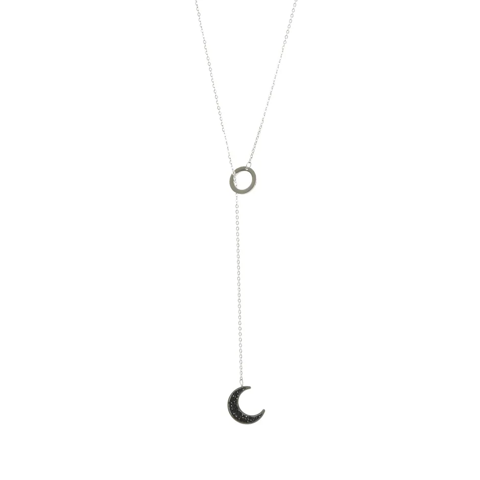 collar-de-acero-leah-luna-plateado-y-negro