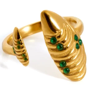 anillo-mykonos-mejillon-dorado-y-verde-alexah-detalle