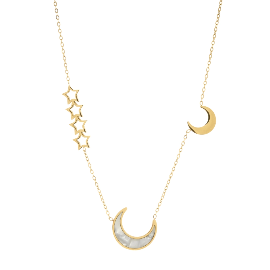 collar-de-acero-lunas-y-estrella-dorado-alexah