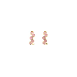 pendientes-camino-esmaltados-rosa-intenso-alexah-frontal