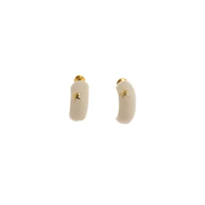 Pendientes Circus Esmaltados Beige