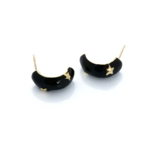 pendientes-circus-esmaltados-negros-alexah-detalle