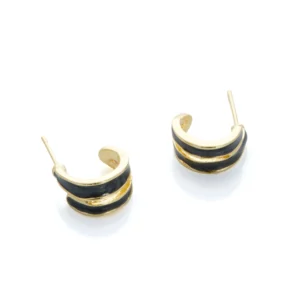pendientes-doble-ring-esmaltados-negros-alexah-detalle
