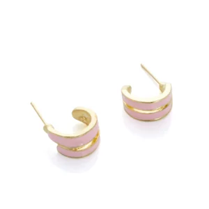 pendientes-doble-ring-esmaltados-rosa-alexah-detalle