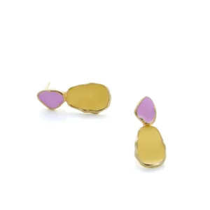 Pendientes-Lagrima-Esmaltados-Amarillo-detalle