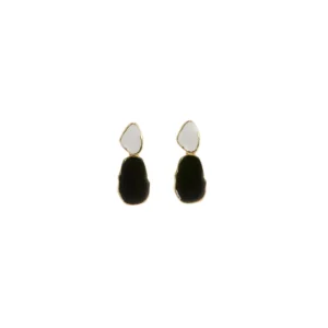 Pendientes Lágrima Esmaltados Negros