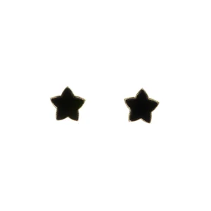 pendientes-star-esmaltados-negros