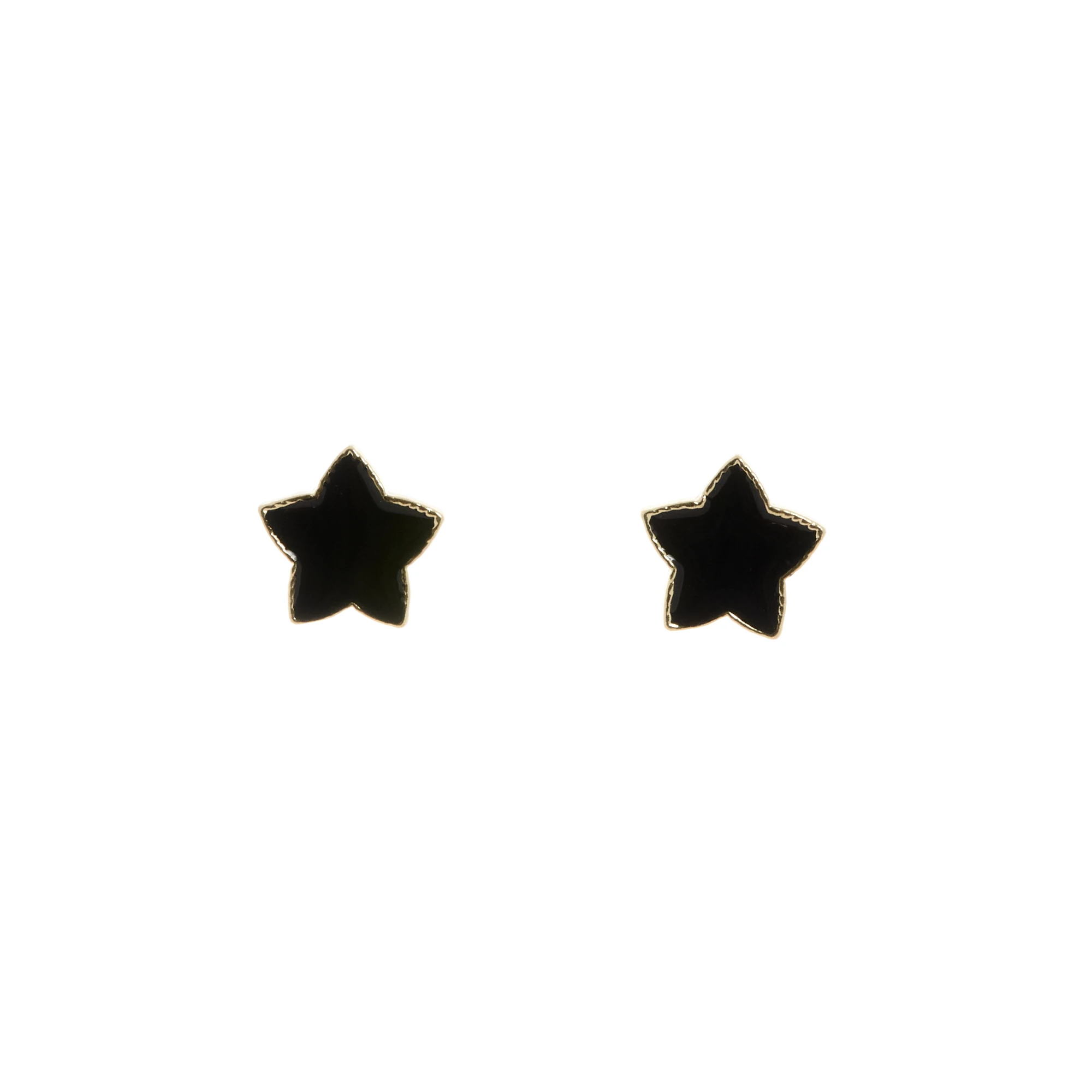 pendientes-star-esmaltados-negros