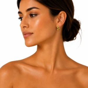pendiente-mykonos-mejillon-dorado-y-verde-alexah-modelo