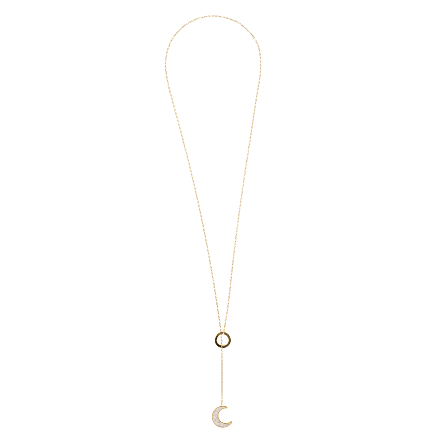 collar-de-acero-leah-luna-dorado-y-blanco-alexah
