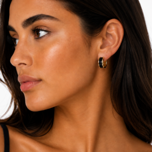 pendientes-giro-esmaltados-negro-modelo