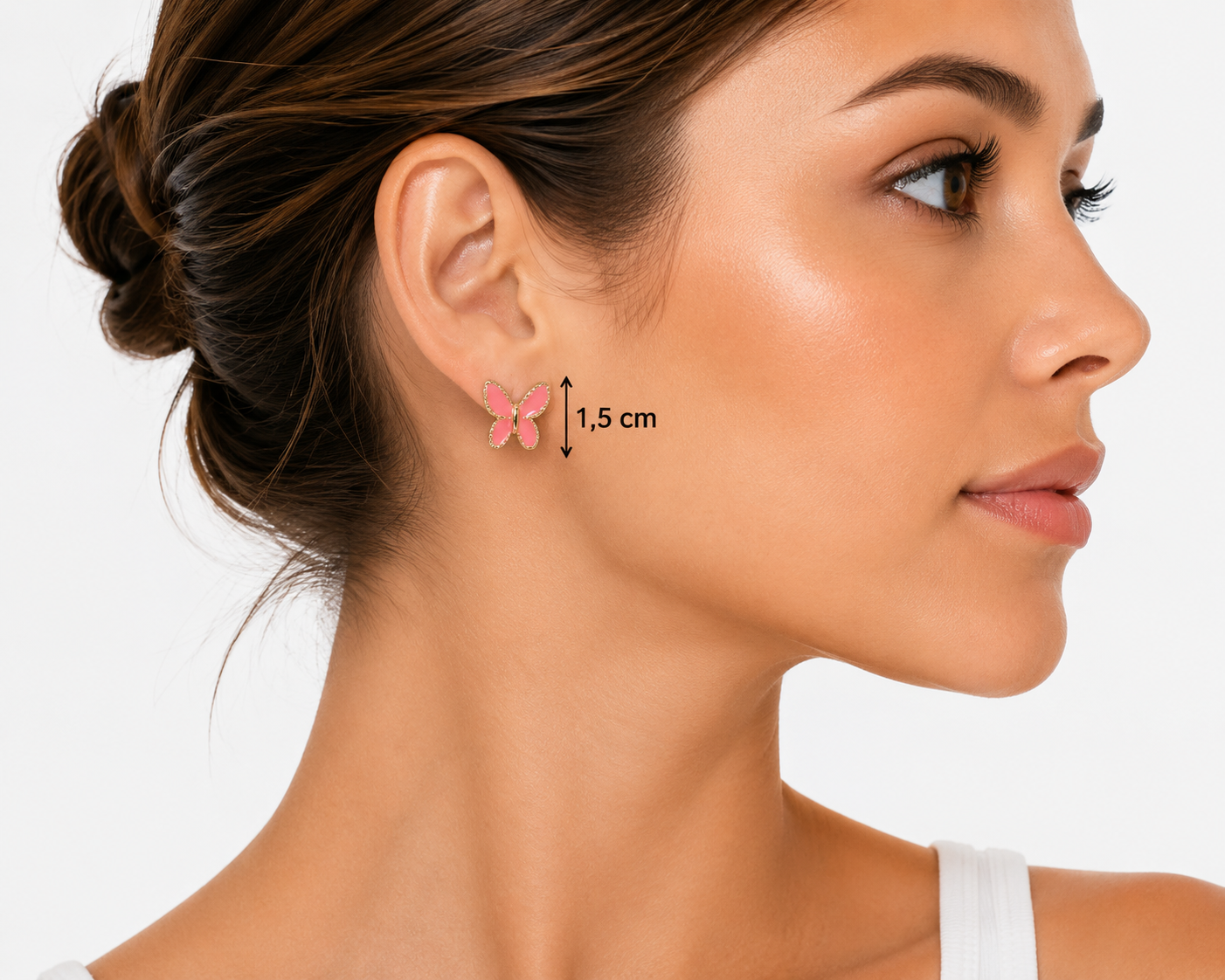 pendientes-mariposa-esmaltados-rosa-intenso-modelo