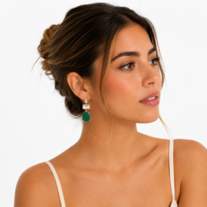 pendientes-marsala-de-piedra-natural-cristal-y-verde-alexah-modelo