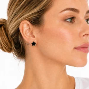 pendientes-star-esmaltados-negro-modelo